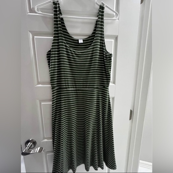 NWOT / Small - Old Navy, Striped Green Dress - Picture 2 of 3